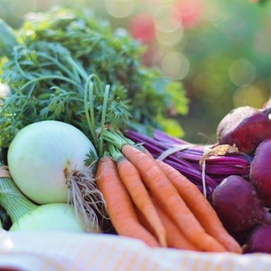 Assorted vegetables in a basket