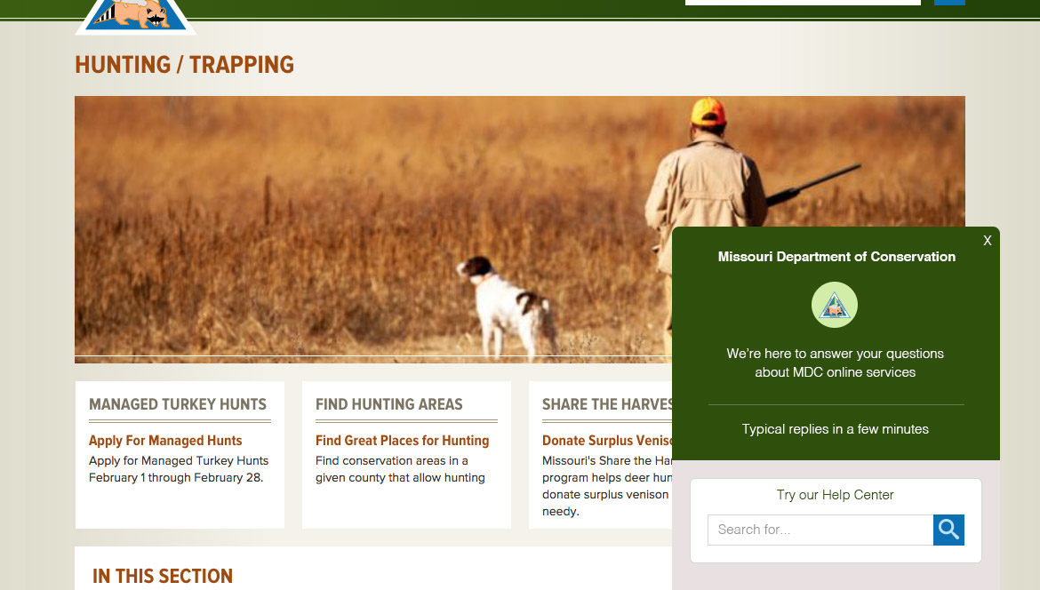 Missouri Department of Conservation website