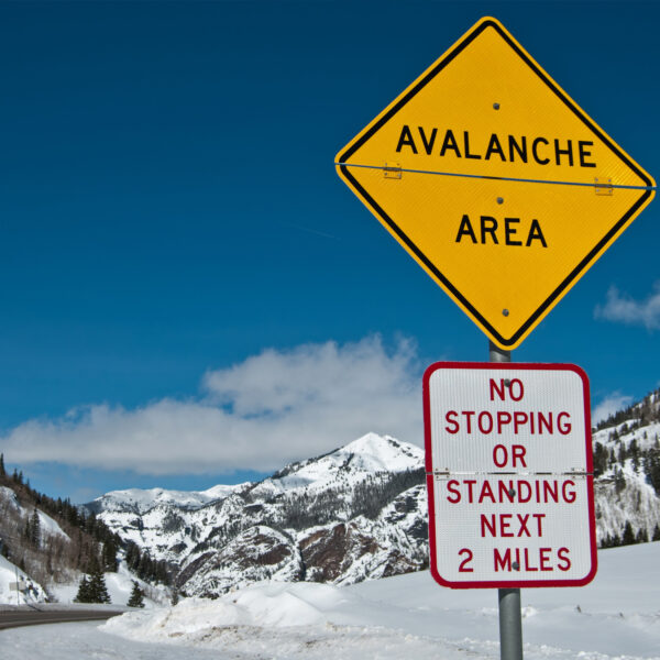 Avalanche Area sign