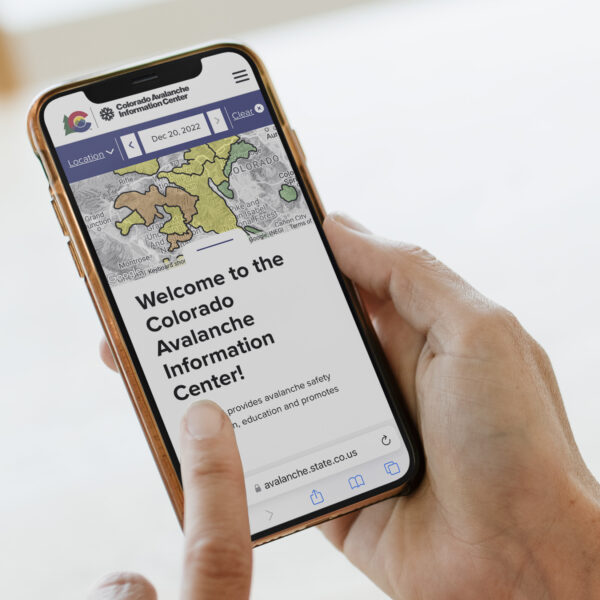 Colorado Avalanche Information Center mobile view