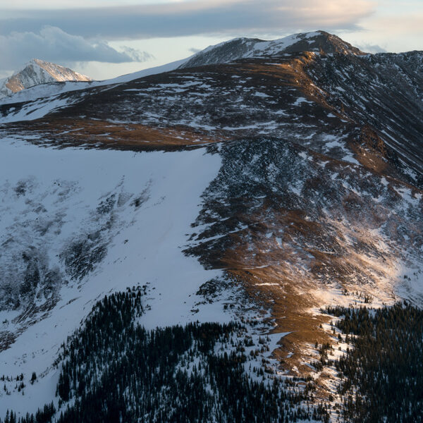 Colorado mountains in snow