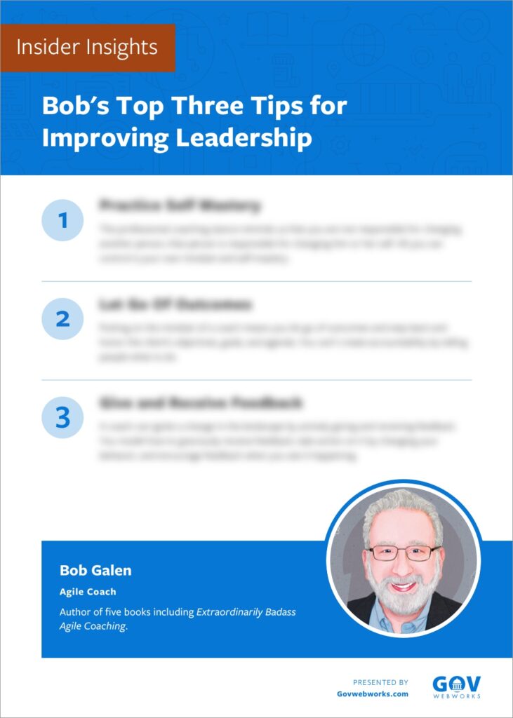 Bob's Top Three Tips for Improving Leadership