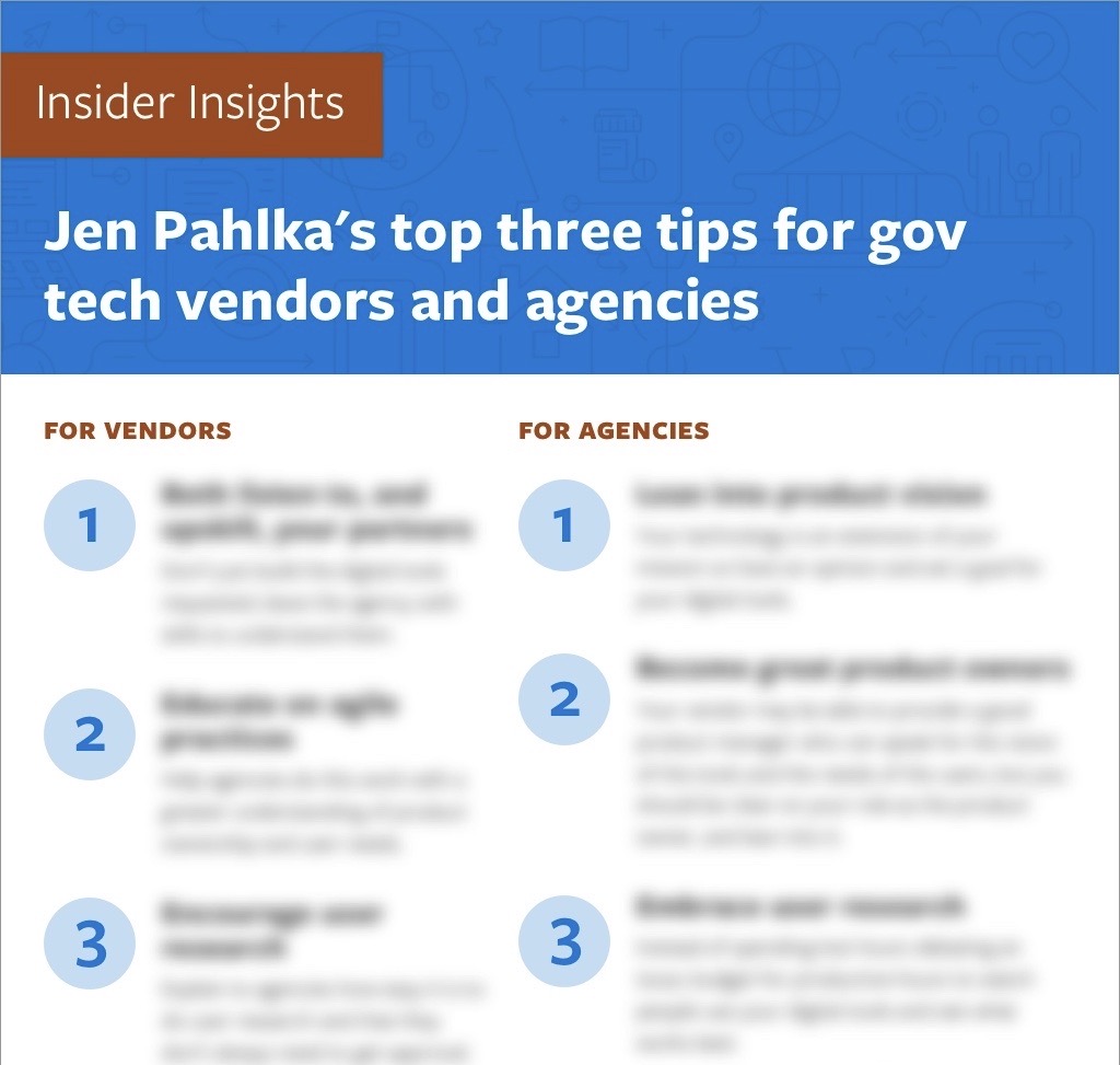 Insider Insights: Jen Pahlka's top three tips for gov tech vendors and agencies