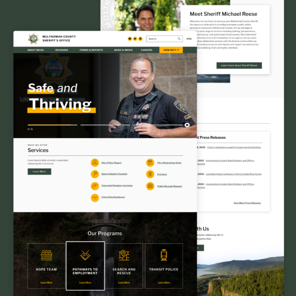 Multnomah County Sheriff's Office site redesign