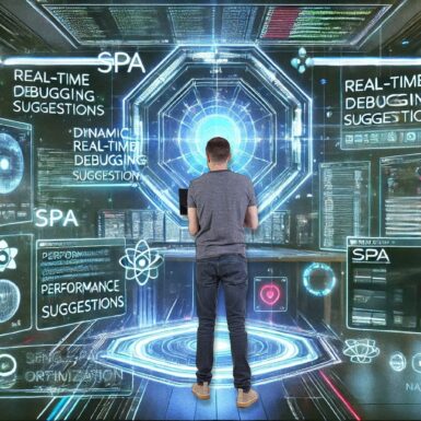 Developer using AI for application development