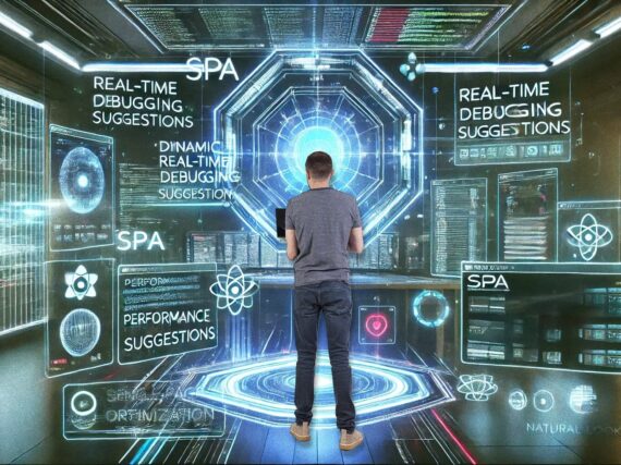 Developer using AI for application development