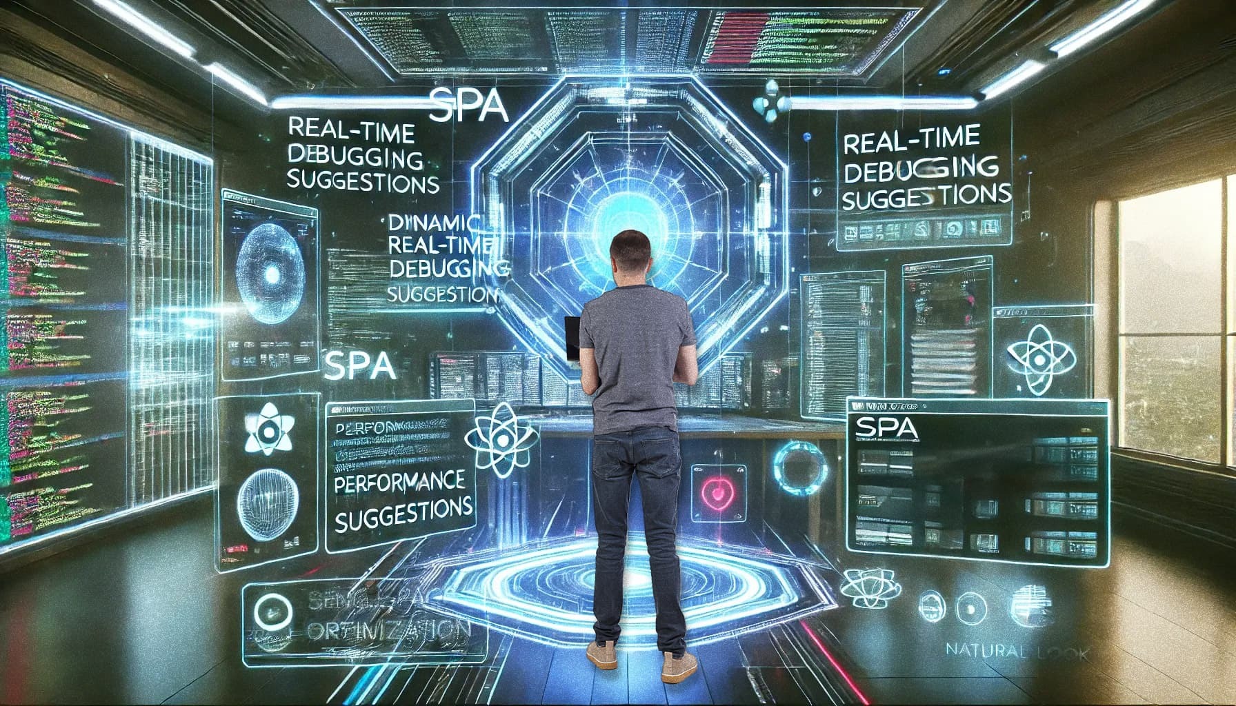 Developer using AI for application development