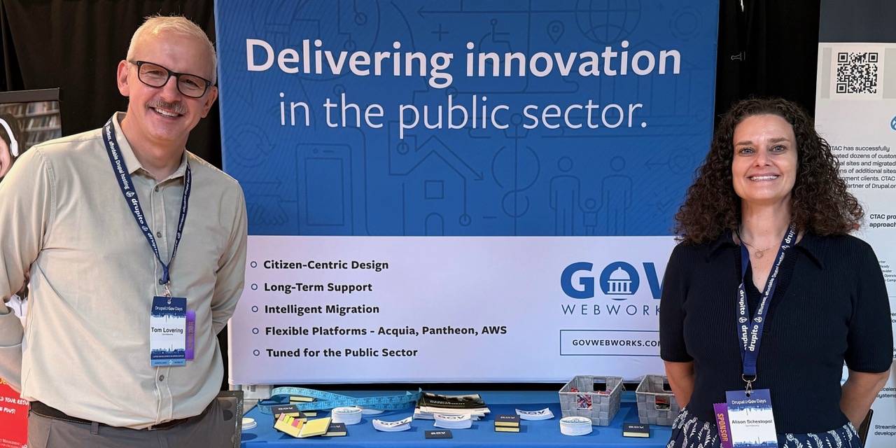 Tom Lovering and Alison Schestopol at Drupal GovCon 2025