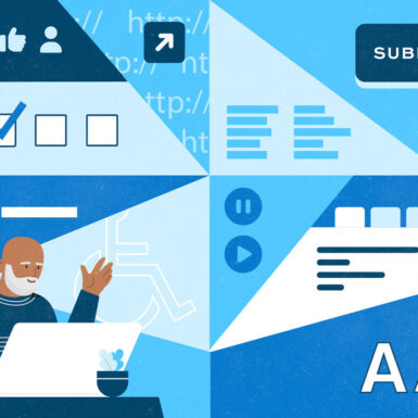 Senior-friendly digital design illustrated examples