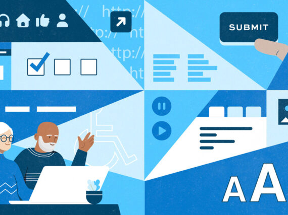 Senior-friendly digital design illustrated examples