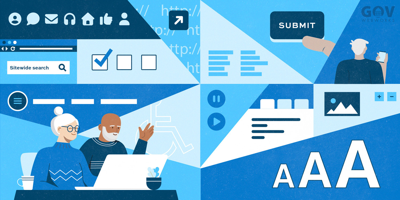 Senior-friendly digital design illustrated examples