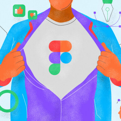 The author opening his shirt like Superman to expose the Figma logo