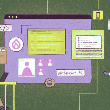Drupal CRM illustration of developers at work