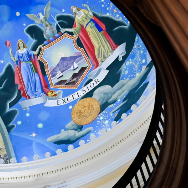 New York State Unified Court System courthouse ceiling